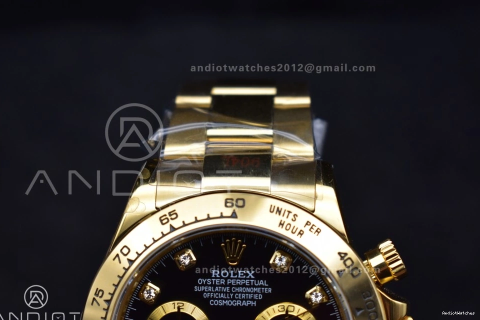 746 V Black Best Daytona Sporty Edition on Dial Diamonds YG SH4130 Bracelet 116508 QF 1:1 0718